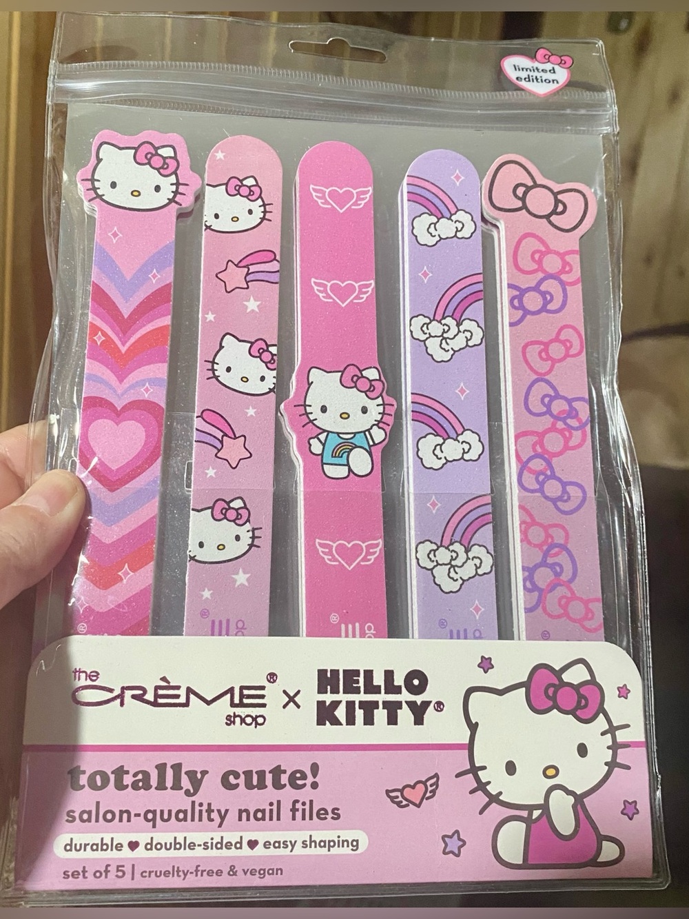 The Crème Shop x Hello Kitty Totally Cute! Salon-Quality Nail Files set of five